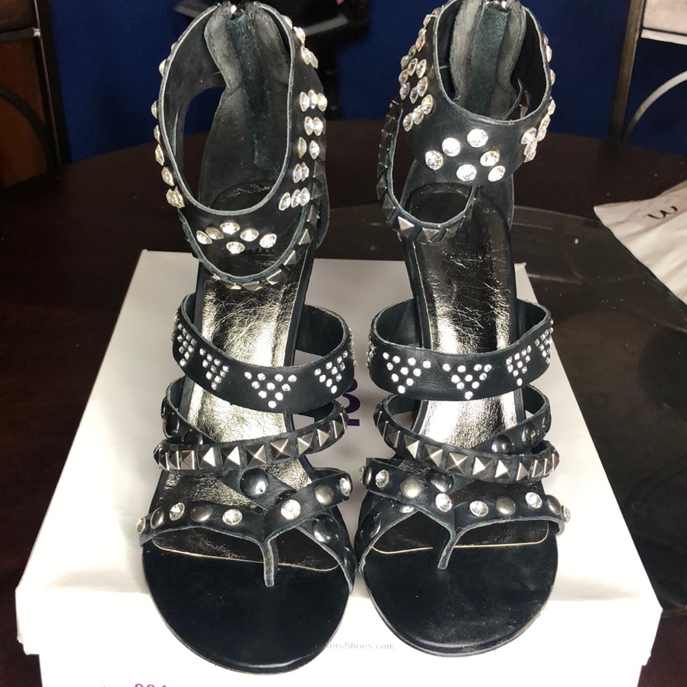 Black Heels with rhinestone.